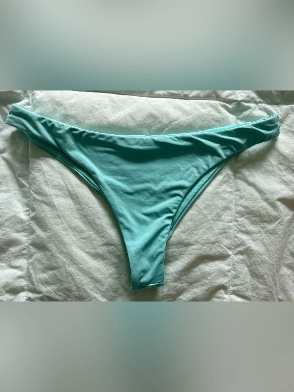 Frankies Bikinis Turquoise Cheeky Bikini Bottoms Size Small